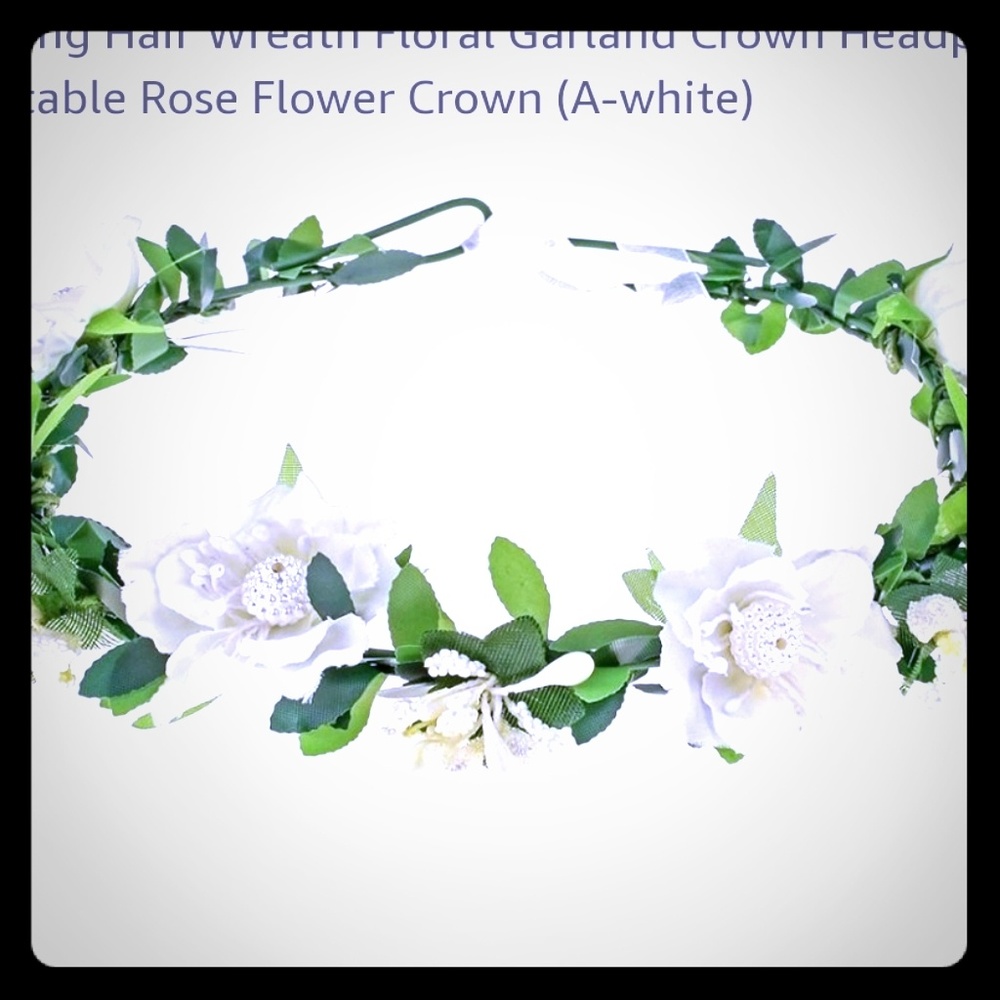 Wedding hair wreath for girl